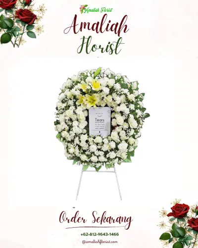 Krans Bunga Duka Cita di Kediri Kota